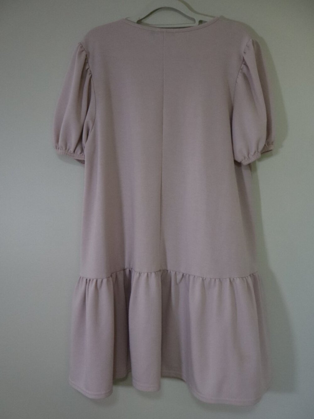 BooHoo Pastel Pink Shift Dress with Puffy Sleeves - Picture 8 of 8